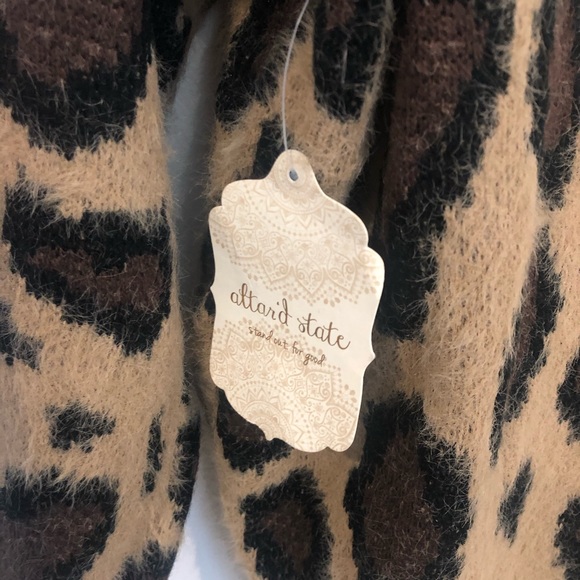 Altard' State Leopard Print Oversize Sweater M L - Picture 5 of 8